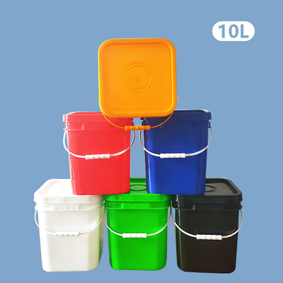 حاوية بلاستيكية مربعة 10 لتر HDPE لتخزين البضائع الجافة
