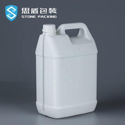 220G مربع زجاجة HDPE فارغة عبوات 5L حمض القلوي مقاومة