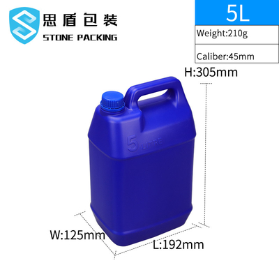 زجاجة بلاستيكية عيار 45 مم HDPE 5 لتر