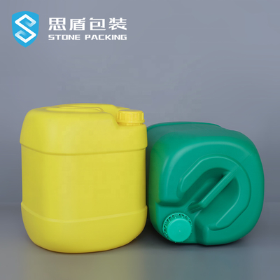 حاوية كيميائية سائلة UFU 5 جالون بلاستيك HDPE أبيض أصفر