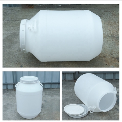 HDPE أبيض 100٪ كيميائي 60 لتر برميل بلاستيك مع غطاء