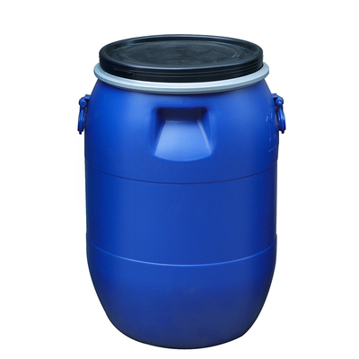 جولة بلاستيكية HDPE 100٪ 120l برميل كيميائي أزرق مفتوح من الأعلى