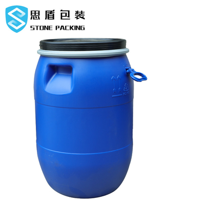 جولة بلاستيكية HDPE 100٪ 120l برميل كيميائي أزرق مفتوح من الأعلى