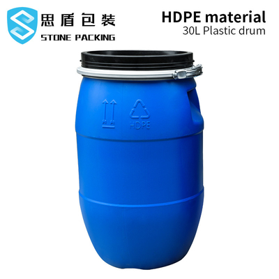 وعاء بلاستيك HDPE اسطوانة 30 لتر 160 لتر مع حلقة حديدية