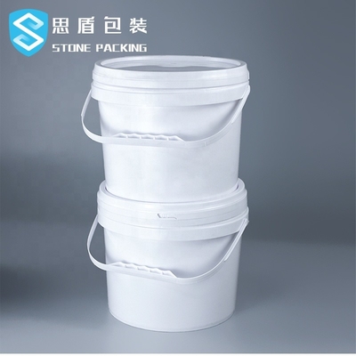 Dia 222mm PP White 5L عبوات بلاستيكية دائرية كيميائية 360g