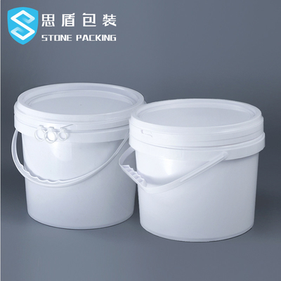 Dia 222mm PP White 5L عبوات بلاستيكية دائرية كيميائية 360g